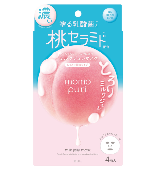 BCL MOMOPURI | Milk Jelly Mask -kosteuttava ja kirkastava naamio