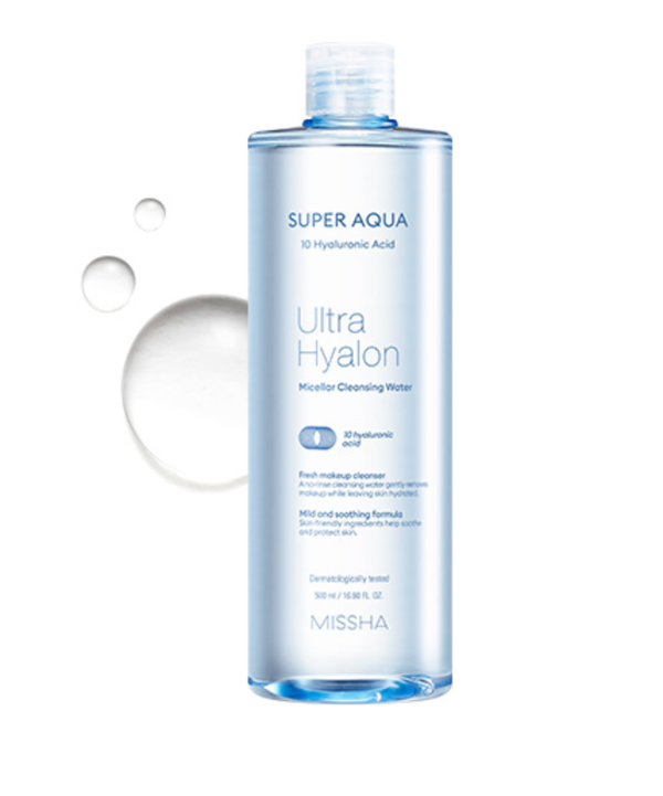 MISSHA | Super Aqua Ultra Hyalon Micellar Cleansing Water 500ml -puhdistusvesi