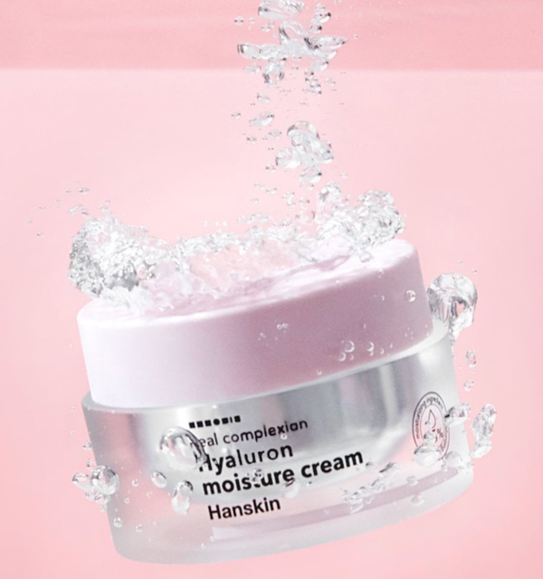 HANSKIN | Real Complexion Hyaluron Moisture Cream -tehokosteuttava ja heleyttävä kasvovoide