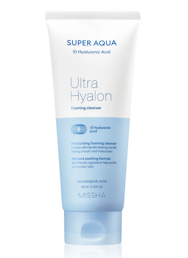 MISSHA | Super Aqua Ultra Hyalron Cleansing Cream -kosteuttava kasvojenpuhdistusvoide