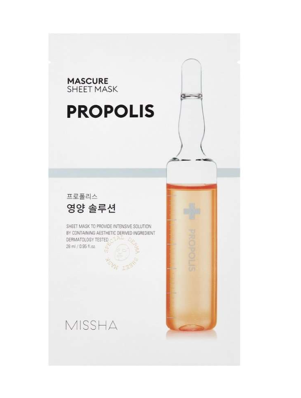 MISSHA | Mascure Nutrition Propolis Sheet Mask -kosteuttava ja ravitseva kangasnaamio