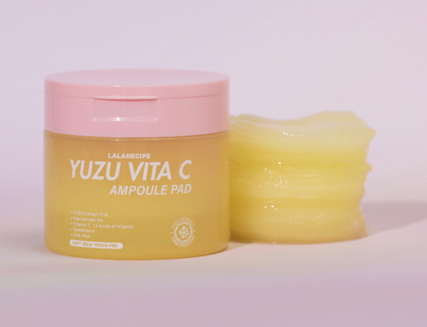 LALARECIPE | Yuzu Vita C Ampoule Pad -kirkastavat kasvovesilaput