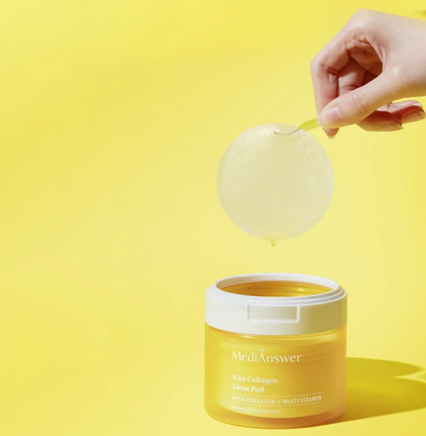 MEDIANSWER | Vita Collagen Glow Pad -kirkastavat, ihoa silottavat kasvovesilaput